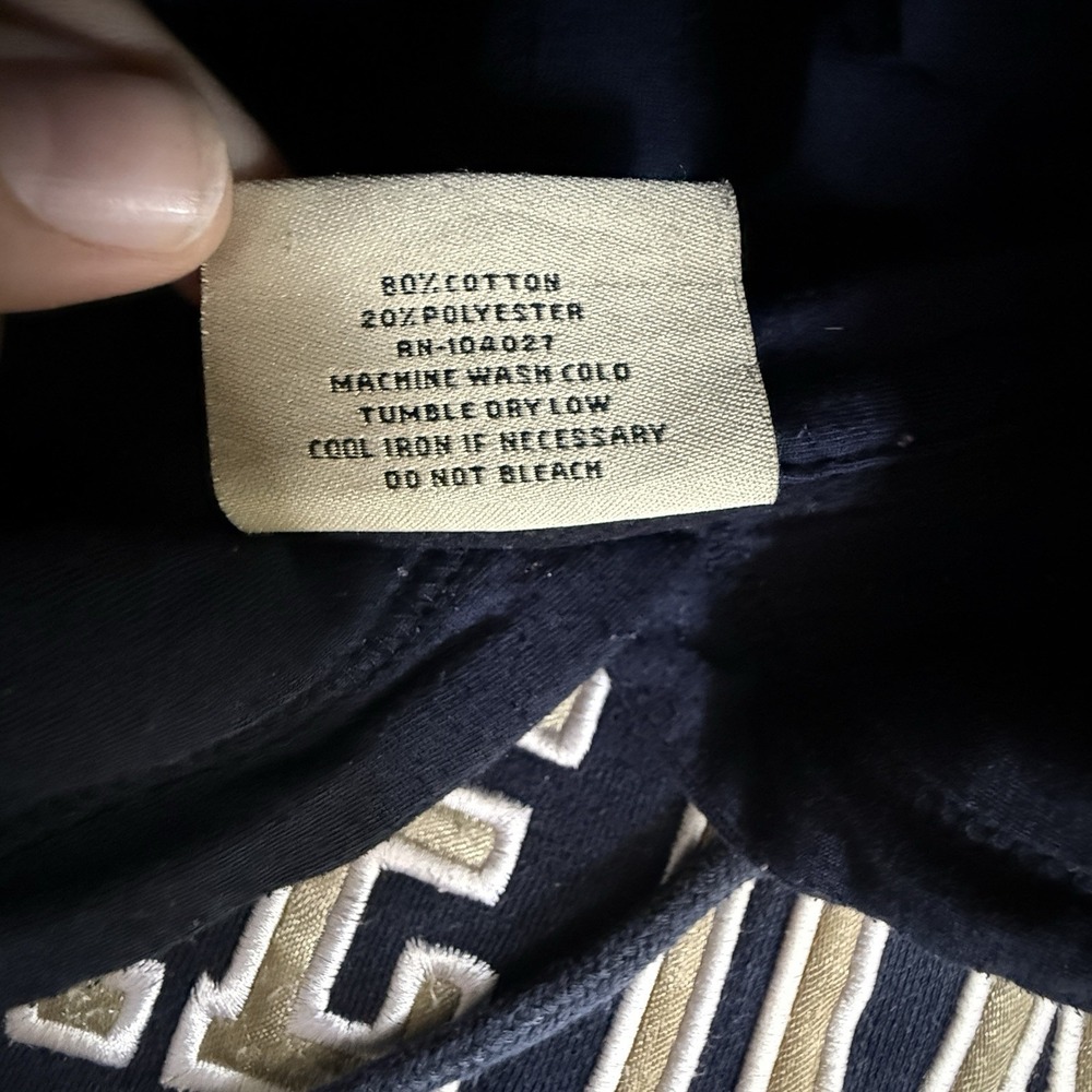Notre Dame Fighting Irish Hoodie Russell Athletics Navy Blue Gold Embroidered M‎ - Picture 6 of 7
